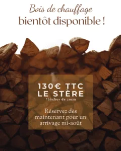 Bois de chauffage en 33cm ou 50cm (feuillus durs)